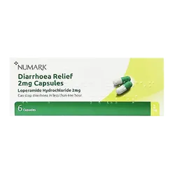 Numark Diarrhoea Relief (Loperamide 2mg) Capsules Pack of 6
