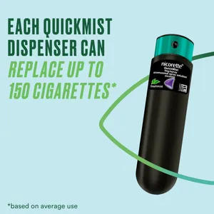 Nicorette® QuickMist Cool Berry 1mg/Spray Mouth Spray Nicotine-Duo-2 x 150 Sprays (Stop Smoking Aid)
