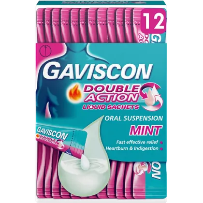 Gaviscon Double Action Liquid Sachets 10ml Pack of 12