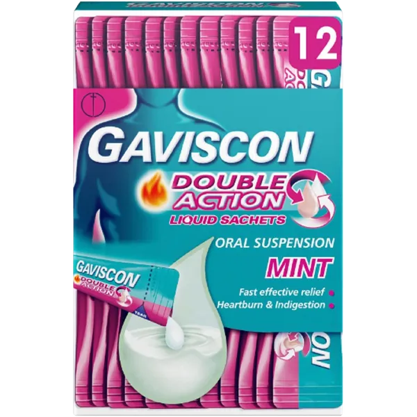 Gaviscon Double Action Liquid Sachets 10ml Pack of 12