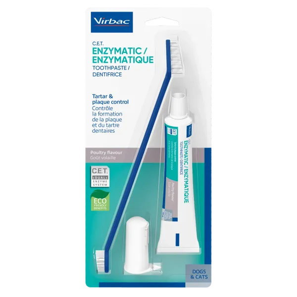 Virbac Toothpaste Kit for Dogs Poultry Flavour 70g