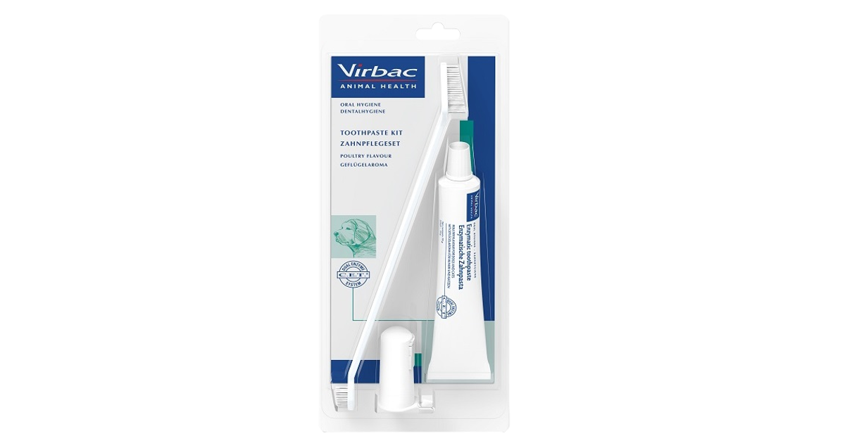 Virbac Toothpaste Kit for Dogs Poultry Flavour 70g