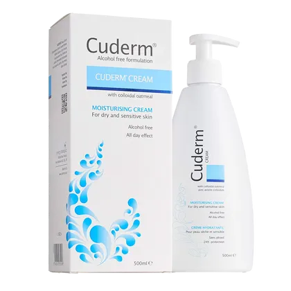Cuderm Moisturising Cream With Colloidal Oatmeal 500ml