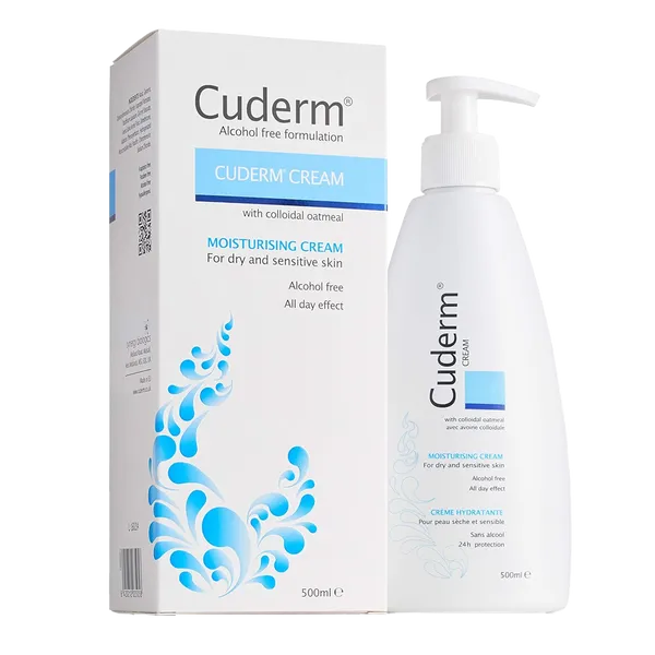 Cuderm Moisturising Cream With Colloidal Oatmeal 500ml