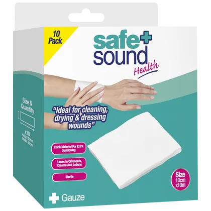 Safe & Sound Gauze Pads Pack of 10