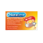 Chloralieve Honey & Lemon Lozenges Pack of 24