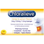 Chloralieve Honey & Lemon Lozenges Pack of 24