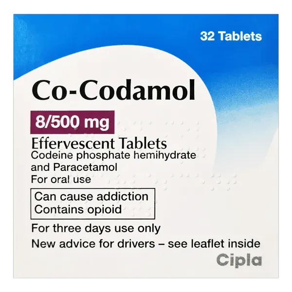 Co-Codamol Effervescent Tablets 8/500mg Pack of 32