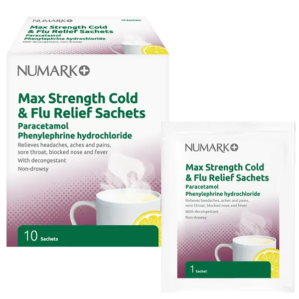 Numark Max Strength Cold & Flu Relief Sachets Pack of 10