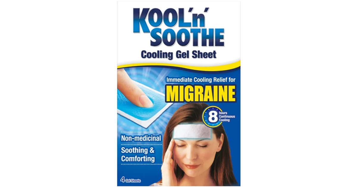 Kool 'n' Soothe Migraine Cooling Strips Pack of 4