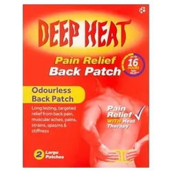 Deep Heat Pain Relief Back Patch Pack of 2