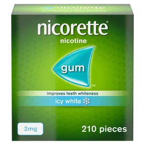 Nicorette® Icy White 2mg Gum Nicotine 210 Pieces (Stop Smoking Aid)