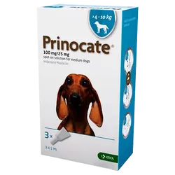 Prinocate Spot-on-Solution Medium Dog 100/25mg (4 – 10kg) Pack of 3