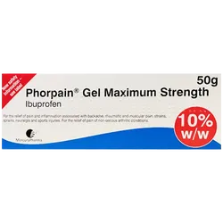 Phorpain Maximum Strength Ibuprofen 10% Gel 50g