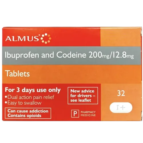 Ibuprofen and Codeine 200mg/12.8mg Tablets Pack of 32