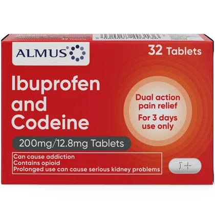 Almus Ibuprofen & Codeine 200mg/12.8mg Tablets Pack of 32