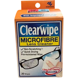 Clearwipe Microfibre Lens Cleaner Wipes Pack of 20