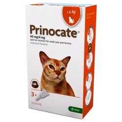 Prinocate Spot-on-Solution Small Cat & Ferrets 40/4mg (<4kg) Pack of 3