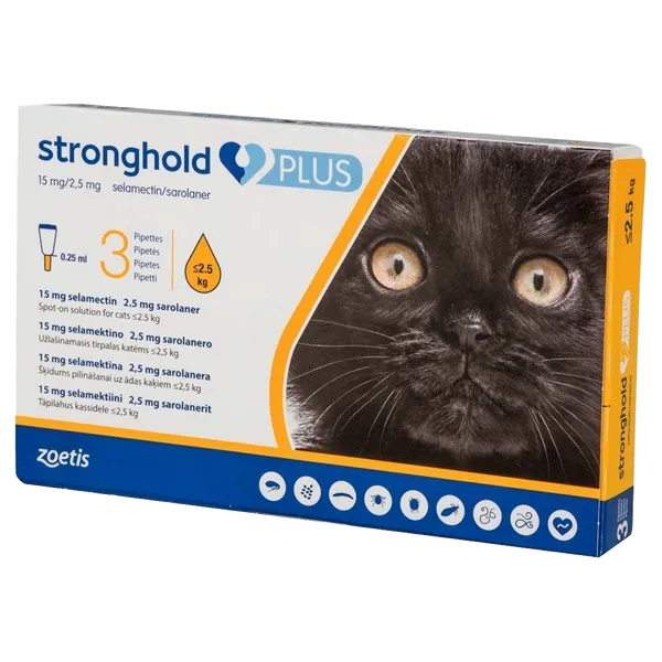 Stronghold Plus Kitten ≤ 2.5kg 0.25ml Pipettes Pack of 6
