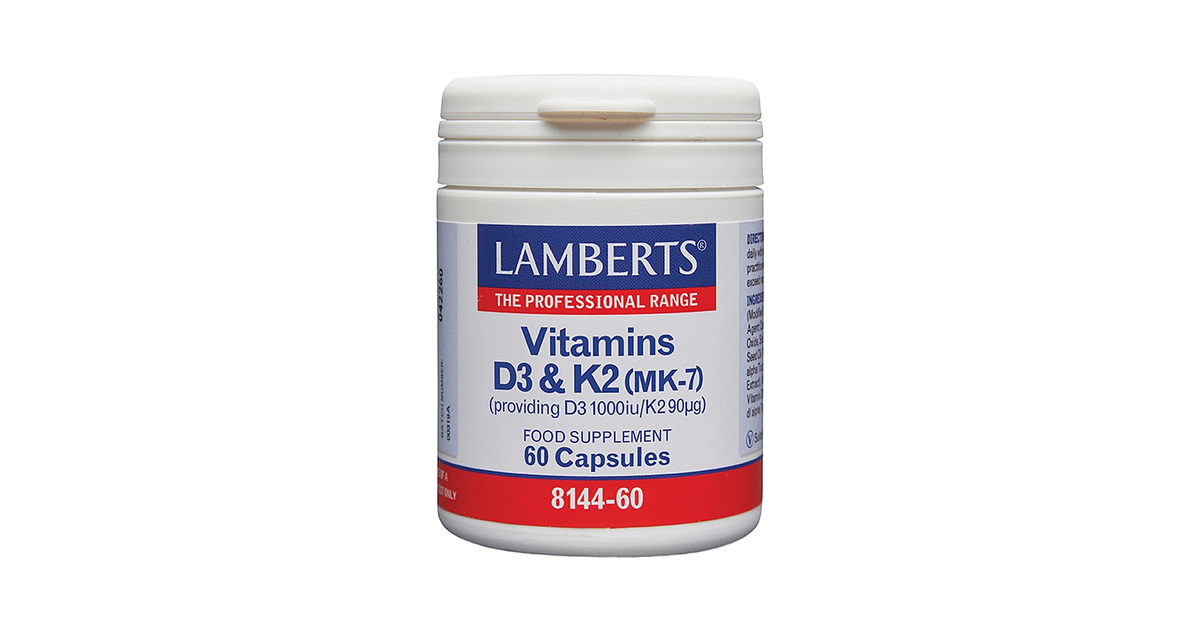 Lamberts Vitamins D3 and K2 Capsules Pack of 60