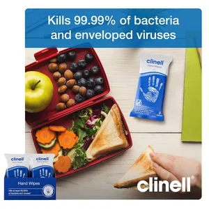 Clinell Antimicrobial Hand Wipes Pack of 8