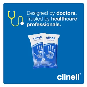Clinell Antimicrobial Hand Wipes Pack of 8