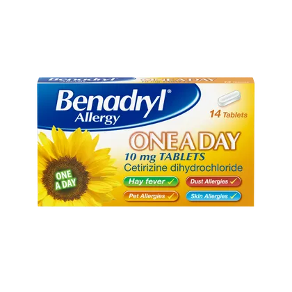 Benadryl Allergy One A Day Tablets Pack of 14