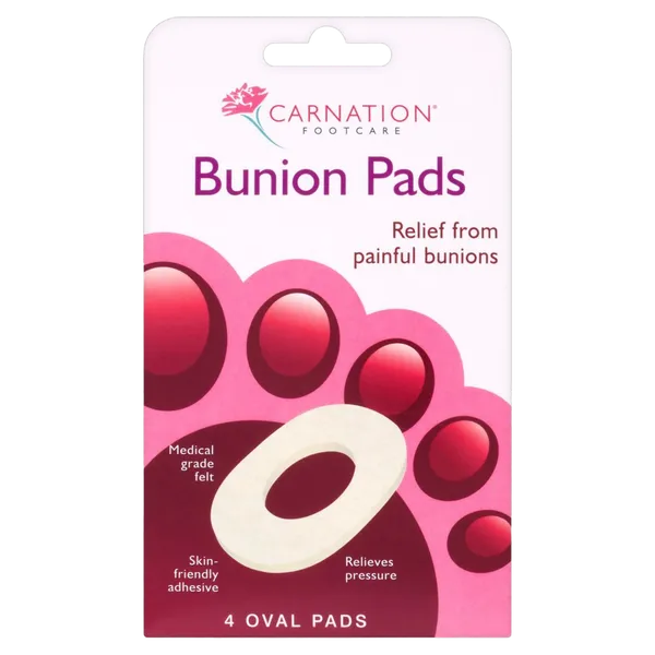 Carnation Bunion Pads Oval Pack of 4