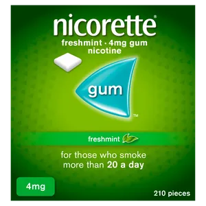 Nicorette® Freshmint 4mg Gum Nicotine 210 Pieces (Stop Smoking Aid)
