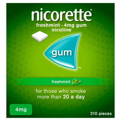 Nicorette® Freshmint 4mg Gum Nicotine 210 Pieces (Stop Smoking Aid)
