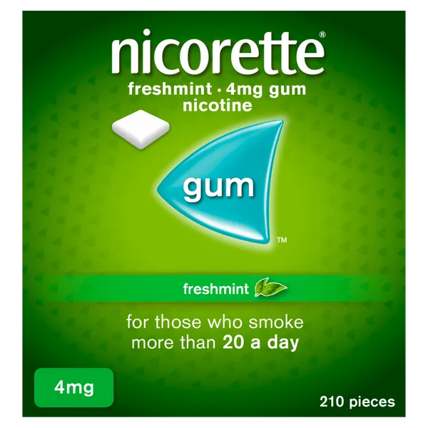 Nicorette® Freshmint 4mg Gum Nicotine 210 Pieces (Stop Smoking Aid)