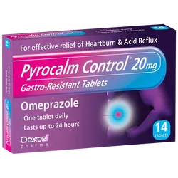 Pyrocalm Control Omeprazole 20mg Gastro-Resistant Tablets Pack of 14