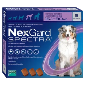 NexGard Spectra for Large Dog (15-30kg) - 3 Chewable Tablets