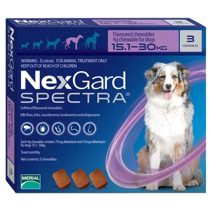 NexGard Spectra for Large Dog (15-30kg) - 3 Chewable Tablets