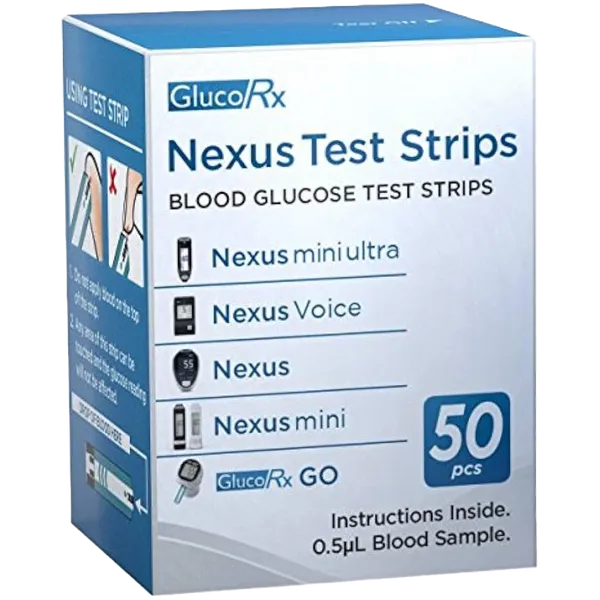 GlucoRx Nexus Blood Glucose Test Strips Pack of 50