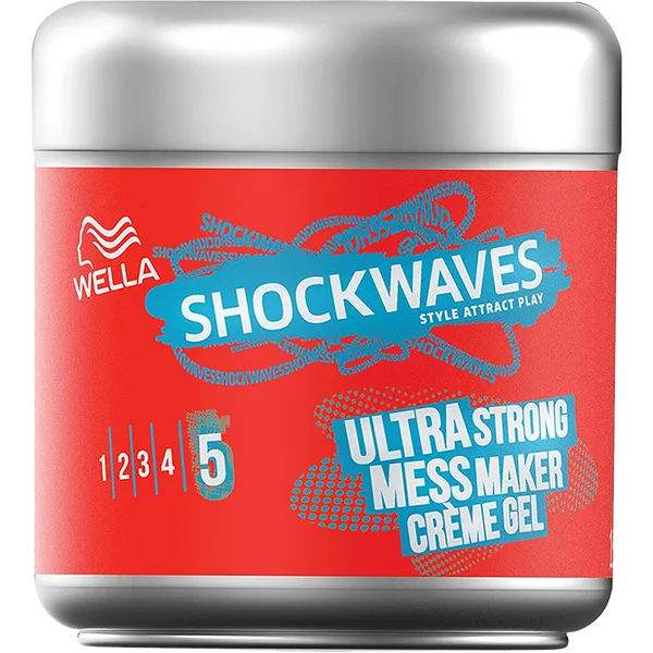 Wella Shockwaves Ultra Strong Mess Maker Creme Gel 150ml