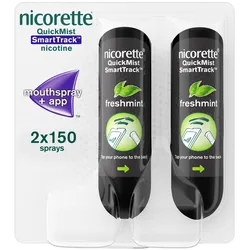 Nicorette® QuickMist SmartTrack 1mg/Spray Mouthspray Nicotine Freshmint 2 x 150 Spray (Stop Smoking Aid)