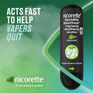 Nicorette® QuickMist SmartTrack 1mg/Spray Mouthspray Nicotine Freshmint 150 Sprays (Stop Smoking Aid)