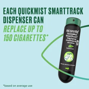 Nicorette® QuickMist SmartTrack 1mg/Spray Mouthspray Nicotine Freshmint 150 Sprays (Stop Smoking Aid)