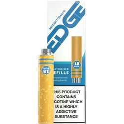 EDGE Cartomiser Refills 18mg British Tobacco Flavour Pack of 3