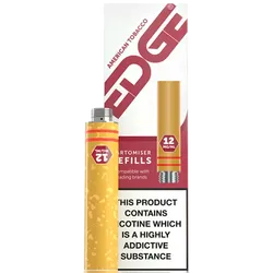 EDGE Cartomiser Refills 12mg American Tobacco Flavour Pack of 3