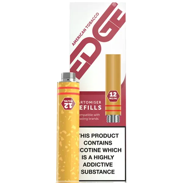 EDGE Cartomiser Refills 12mg American Tobacco Flavour Pack of 3