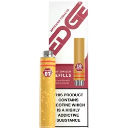 EDGE Cartomiser Refills 18mg American Tobacco Flavour Pack of 3