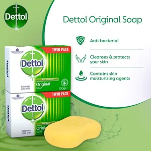 Dettol Original Anti-Bacterial Bar Soap 100g Twin Pack