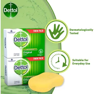 Dettol Original Anti-Bacterial Bar Soap 100g Twin Pack