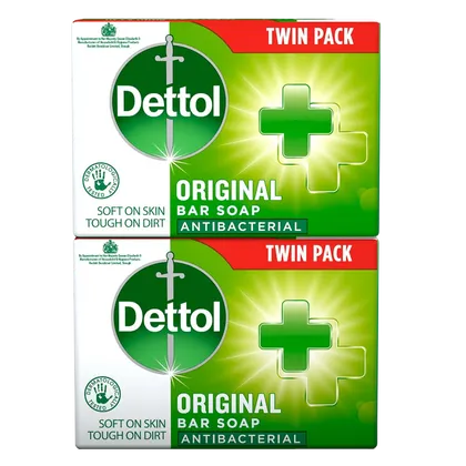 Dettol Original Anti-Bacterial Bar Soap 100g Twin Pack