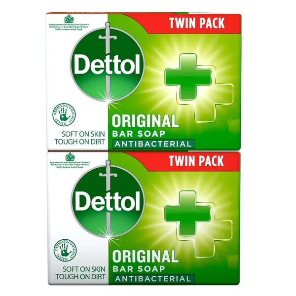 Dettol Original Anti-Bacterial Bar Soap 100g Twin Pack