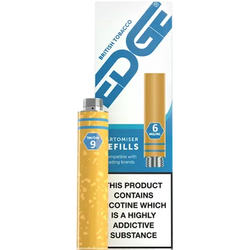 EDGE Cartomiser Refills 6mg British Tobacco Flavour Pack of 3 (30 Packs)