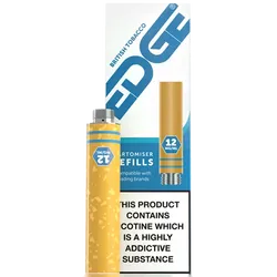 EDGE Cartomiser Refills 12mg British Tobacco Flavour Pack of 3 (30 Packs)