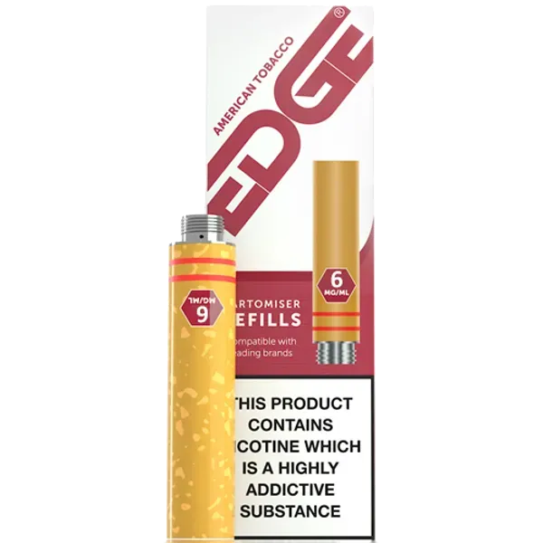 EDGE Cartomiser Refills 6mg American Tobacco Flavour Pack of 3 (10 Packs)